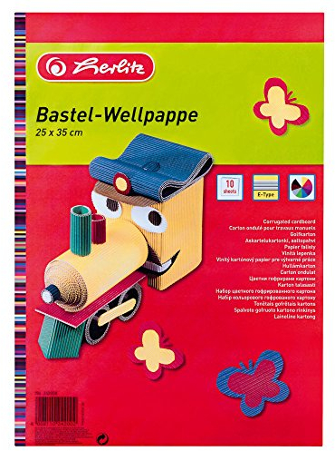 Herlitz 242008 Bastelwellpappe E-Welle, 10er Pack