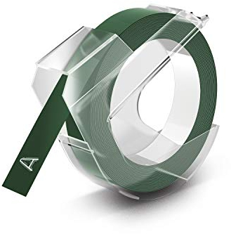 Dymo S0898160 Prägeband für Junior, Omega, 1540, 1578, 9 mm x 3 m, glänzend grün