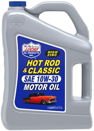 Lucas Oil 10679 Hot Rod & Classic Car SAE 10W-30 Motor Oil - 5 Quart