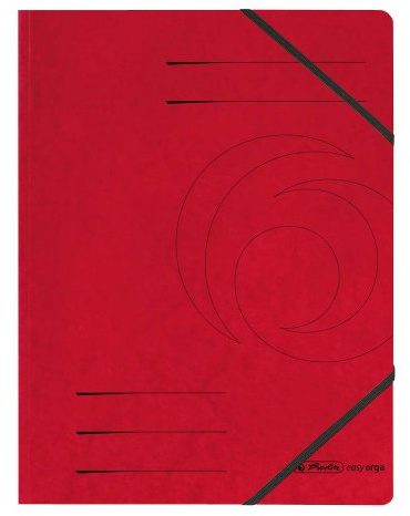 Herlitz Eckspannmappen easy orga / rot / 5 Stück