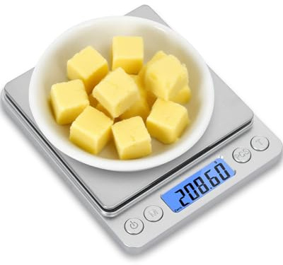 NEXT-SHINE Gram Scale 500g x 0.01g Precision, Digital Mini Pocket Size Portable Scale with Two Trays Nine Units, LCD Display Stainless Steel Platform for Weighing Jewelry Cooking Baking
