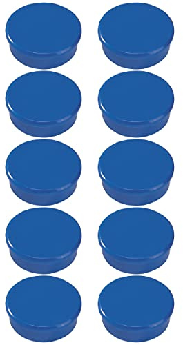 Dahle 95538 Magnete (Durchmesser 38 mm), mit einer hohen Haftkraft von 25N, 10 Stück, blau