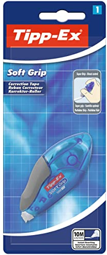 Tipp-Ex Korrigeringsrulle Soft Grip, 10 m x 4,2 mm, 1 pack, perfekt för kontoret, hemmakontoret eller skolan