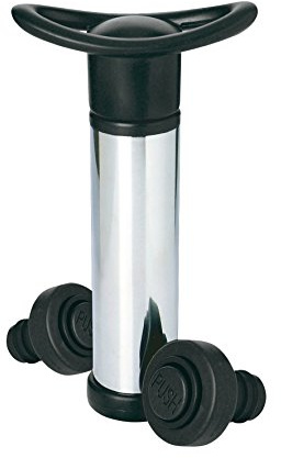 Cilio Weinflaschenpumpe, Edelstahl, schwarz, 8 x 4 x 21 cm