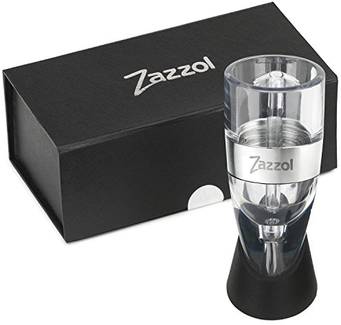 Zazzol Wine Aerator Decanter - Must Have Wine Accessories Gift Set - Your Wine Will Taste Significantly Better in Seconds - Best Christmas and Holiday Gifts for Women and Men.