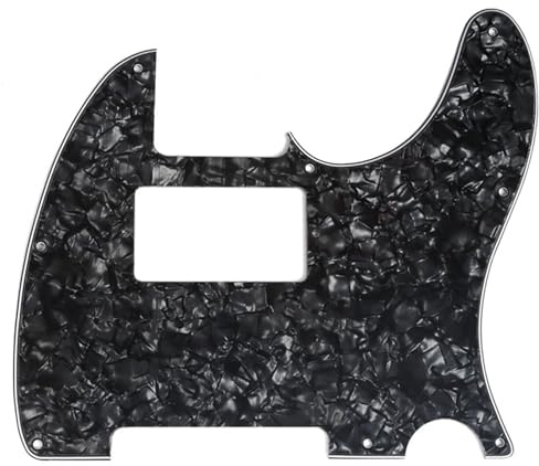 Musiclily Pro 8 Löcher Humbucker TL Schlagbrett 4 lagig Black Pearl | für Fender American/Mexican Standard Tele Modern Style E-Gitarre