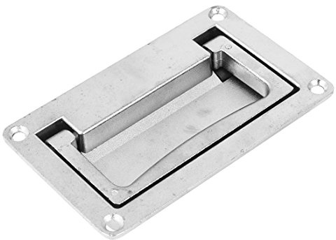 sourcing map Flush Schiebegriff Versteckt Pull Griff Metall für Küchenschrank Tür 11x7cm