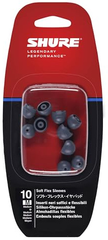 Shure EASFX1-10M Ultraweiche Silikon-Ohrpassstücke für SE Ohrhörer, medium, 10 St.