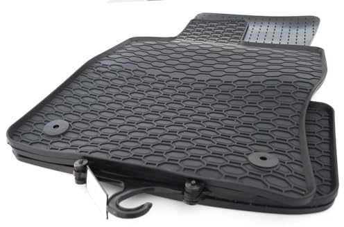Gummimatten passend für VW Golf 7 8 Premium Gummifußmatten Gummi Fußmatten Set 4-teilig Schwarz Allwetter