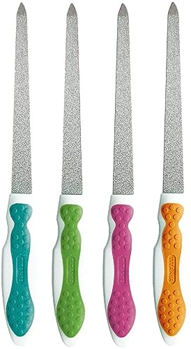 TITANIA Softtouch-Saphirfeile, 7, Grob und Fein, Gesamtlänge Circa 20 cm, auf Blisterkarte, Farbig Sortiert, 1er Pack (1 x 27 g)