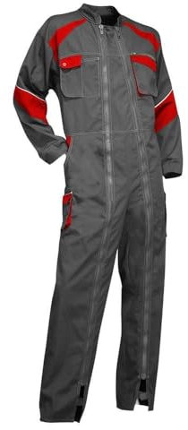 LMA 401221 LUZERNE - Mono de doble cierre, color gris/rojo, talla 4