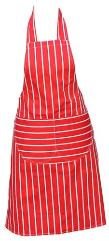 Discounted Cleaning Supplies Chefs Apron Professional Quality Butchers Kitchen Cooks Restaurant Bistro BBQ School College Double POCKETS 100% Cotton with Polyester Straps