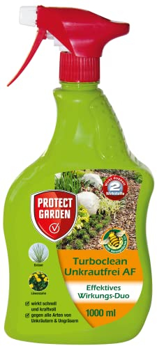 PROTECT GARDEN Turboclean Unkrautfrei AF, anwendungsfertiger Unkrautvernichter gegen alle Unkräuter mit schneller Wirkung, 1 Liter