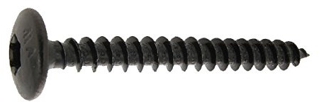 Viswood 3136040 Boîte de 200 Vis à penture 6 lobes Filetage total 6,0 x 40 Acier Zingué Noir