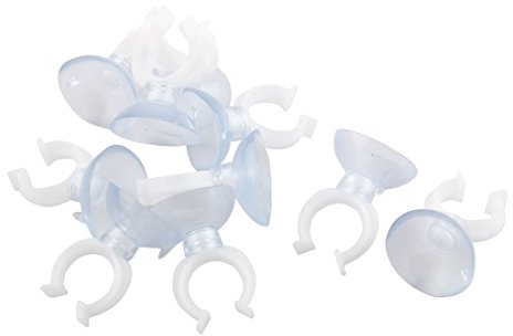 sourcing map 10 Pcs Kunststoff Aquarium Saugnapf Halterung Airline Heizung Clip Halter 30mm Dia