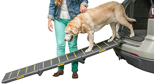 Pet Gear PG9300RF Travel Lite Tri-Fold Reflective Ramp, Svart/Gul, X-Large