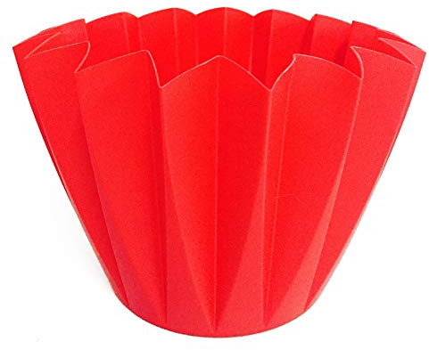 Kunststofftopf Adonis Ø 11cm kaminrot 20 Stück Sterntopf Zick Zack Topf Übertopf Beton gießen