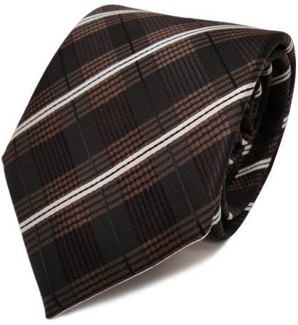 TigerTie Designer Krawatte in gestreift gemustert - Krawattenbreite 8 cm