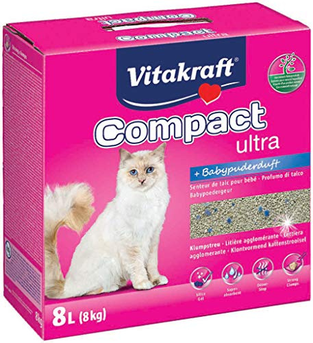 Vitakraft Katzenstreu Compact Ultra Plus, 1x 8kg