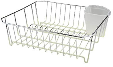 APOLLO Chrome Wire Ware Dip Dish Drainer, Cream