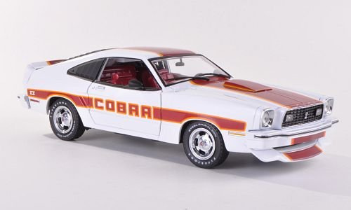 Ford Mustang MKII Cobra II, Weiss/DKL.-rot, 1978, Modellauto, Fertigmodell, Greenlight 1:18