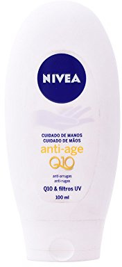 NIVEA Q10 Crema de Manos Antiedad 3 en 1 (1 x 100 ml), crema con coenzima Q10 y filtros UV, crema antiedad para reducir los signos del envejecimiento