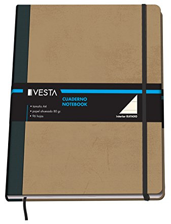 Dohe Vesta Nature - Randig anteckningsbok, A4
