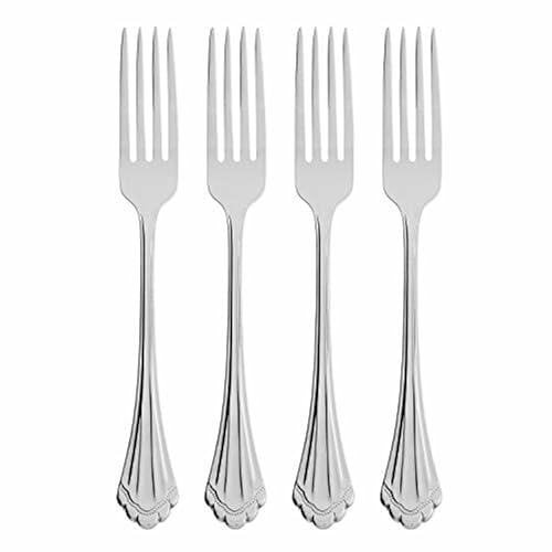 Oneida Marquette Dinner Forks Silverware Set for 4, Flatware