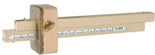 Ulmia Messwerkzeug (Streichmaß) - Präzisionswerkzeug zum parallelen Anreißen von Breiten- und Dickenmaßen, 2 hochpräzise Anreißstäbe mit eingelegter Maßskala, mit Schneidrad - 0029S