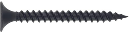 Index PL35045 - Tornillo fosfatado negro pladur 3.5 x 45 | PL35045, Diseñado para fijar placas de yeso sobre perfiles metálicos, Cabeza trompeta, Huella PH2, Acero fosfatado.