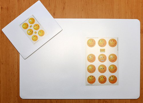 Schreibtischunterlagen Set 40 x 60 cm mit Mousepad transparent zum Selbstgestalten, Einstecken von Fotos, Bildern usw.