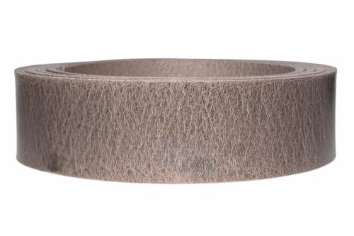 Wasserbüffel Lederriemen Virginia, Büffelleder mit Antik Glanz/Used Optik, kombiniert gegerbtes Gürtelleder, ca. 120cm lang und ca. 3,5mm dick braun-3cm breit