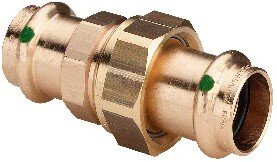 Viega Verschraubung mit SC Sanpress 2260 flachdichtend in 18 mm Rotguss, 287436