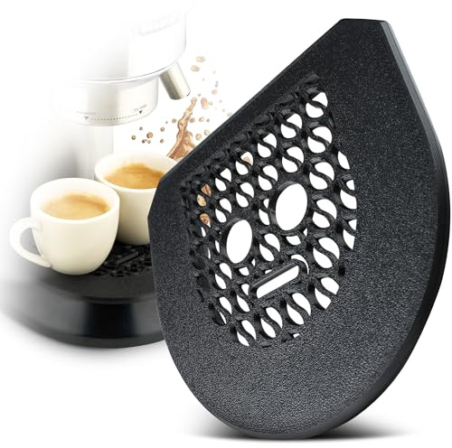 3D M Abtropfgitter passend für DeLonghi Dedica EC685 & EC885 – optimiert und vergrößert, spülmaschinengeeignet, 2 Tassen kompatibel, Perfekter Sitz, verbesserter Wasserablauf, Kaffeemaschine