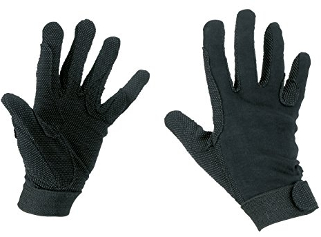Covalliero Reithandschuhe Baumwolle Jersey Gr.M schwarz