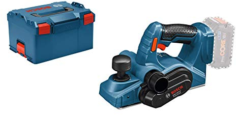 Bosch Professional 18V System Akku Hobel GHO 18V-LI (Leerlaufdrehzahl 14.000 min-1, max. Spandicke 1,6 mm, inkl. L-BOXX, ohne Akku/ Ladegerät)