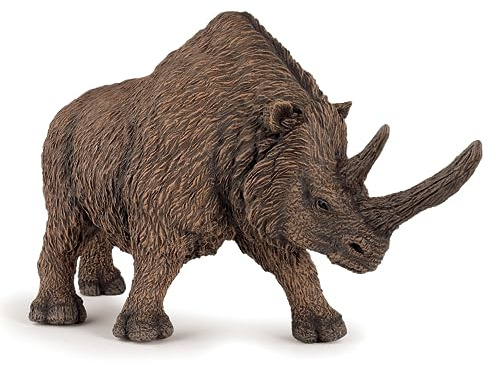 Papo - Figurine Rhinocéros Laineux Réaliste - 3 Ans + - Collection Préhistoire - Jeu Éducatif Animaux Disparus - Idée Cadeau Jouet Fille Garçon