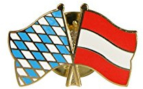 Flaggenfritze Freundschaftspin Bayern, 22 mm, Flaggen Pin vergoldet aus Hartemaille, Länder Anstecker zum Sammeln und Tragen