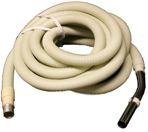 Central Vac Hose Assy w/Ends 1 3/8 Inch x 30 Ft Crushproof-White