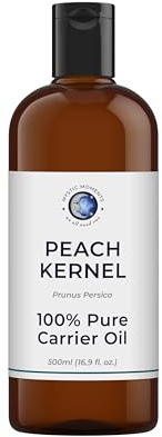 Mystic Moments | Peach Kernel Carrier Oil | 500ml | Prunus persica oil gives a lightweight skin and hair feel for massage and cosmetic blends.