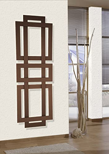 Badheizkörper Design ART II breite Version 180 cm 1019 Watt braun SZAGATO | HxB: 180x60cm Designheizkörper Handtuchheizkörper mit Mittelanschluss Handtuchwärmer Designheizung Made in Germany