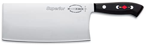 F. DICK Chinesisches Kochmesser, Chopper, Superior (Küchenmesser mit Klinge 18 cm, X55CrMo14 Stahl, nichtrostend, 56° HRC) 84406182, Schwarz