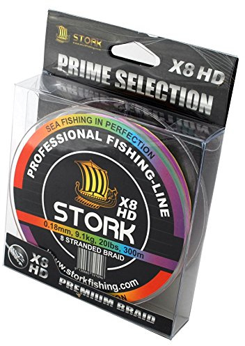 Stork HDx8, 8-Fach geflochtene Premium Angelschnur 300m