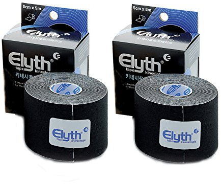 Elyth Stücke ELYTH Kinesiologie Tape 5m x 5cm, schwarz