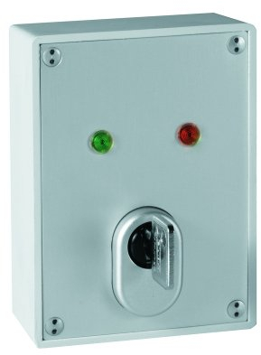 ABUS Aufputz AP Schlüsselschalter 12V für Alarmanlage Garage Tor mit Kernziehschutz sowie Deckel und Wandsabotageschalter