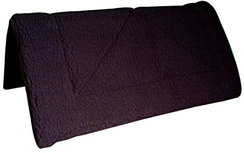 Intrepid International Western-Schabracke aus doppeltem dickem Fleece – hervorragende Dämpfung und Komfort mit extra Dicker Fleece-Schicht für Lange Fahrten, Schwarz