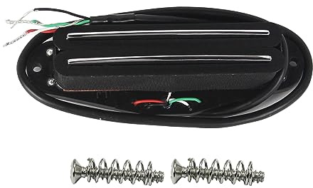 FLEOR Keramisk Hot Rail enkel spole STrlek Humbucker pickup mittenpickup för ST elgitarr, svart
