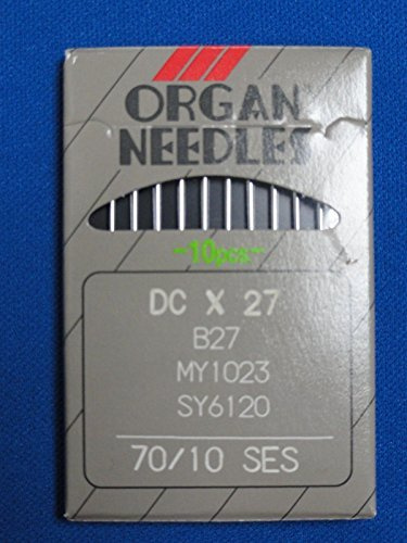 INDUSTRIAL OVERLOCK MACHINE NEEDLES B27 ORGAN FOR, BROTHER, JUKI, ETC SIZE 10