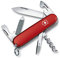 Victorinox Sportsman Swiss Army Knife, Medium, Multi Tool, Camping Knife, 13 Functions, Large Blade, Bottle Opener, Red