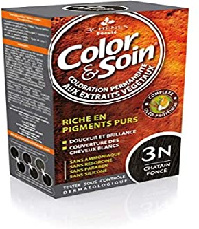 Les 3 chênes color & soin coloration marron châtain foncé 3N 135ml